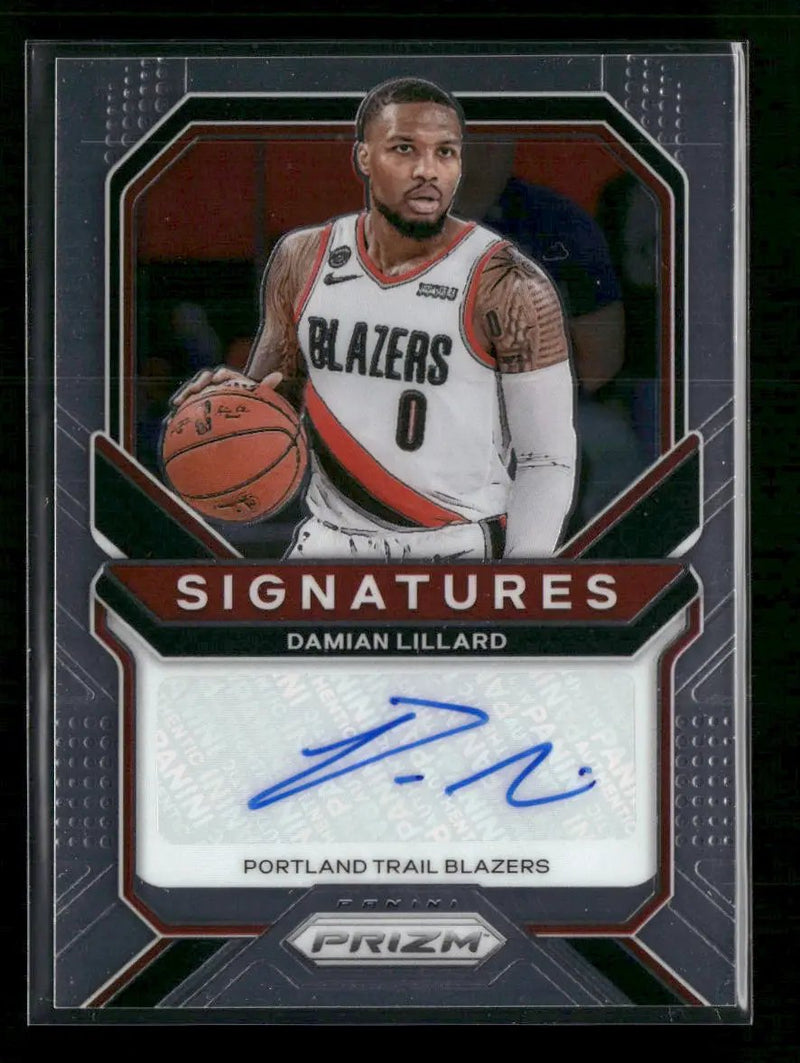 2020-21 Panini Prizm Signatures Damian Lillard Auto #SI-DLI