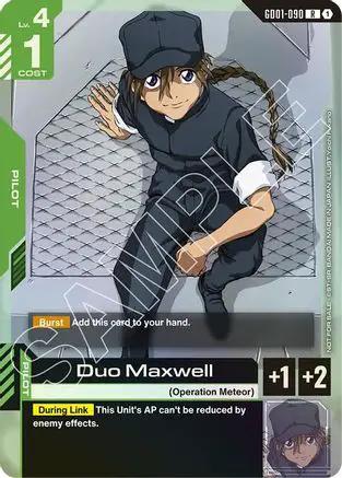Duo Maxwell (Store Tournament Participant Pack 01) (GD01-090) - Gundam Promotional Cards Holofoil