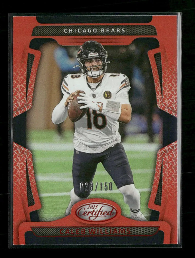 2025 Panini Certified Mirror Orange Caleb Williams #/150 #17