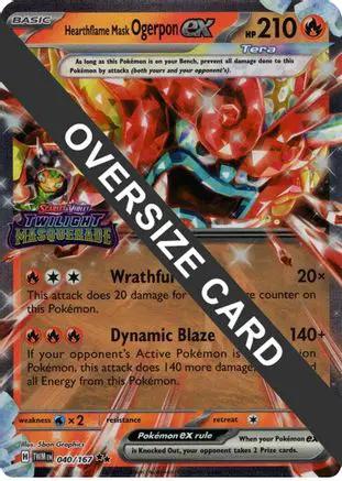 Hearthflame Mask Ogerpon ex (Twilight Masquerade Stamp) 040 - Jumbo Cards Holofoil
