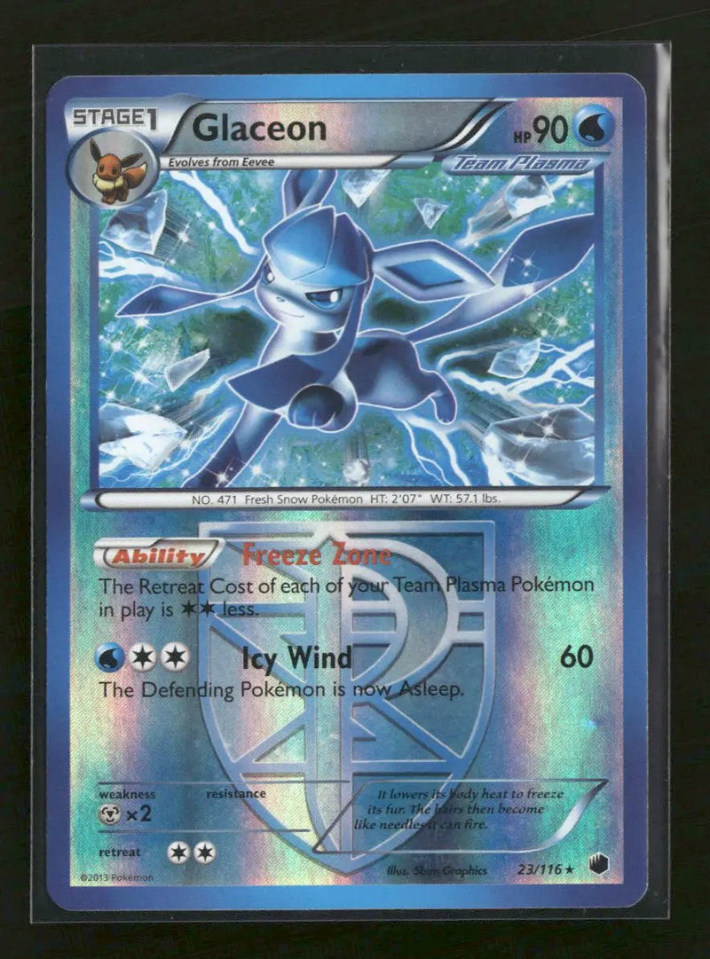 Plasma Freeze Glaceon (Team Plasma) Reverse Holo #23/116