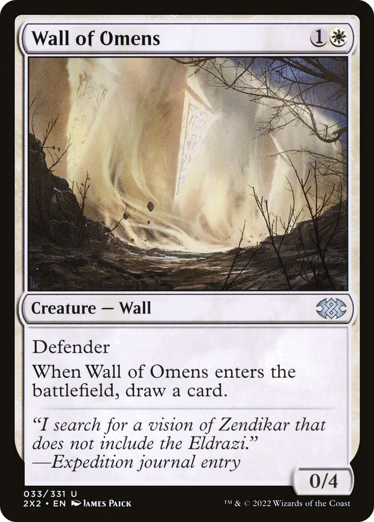 Wall of Omens (2X2-033) - Double Masters 2022 Foil