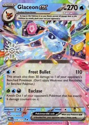 Glaceon ex (Holiday Calendar) 026/131 - SV Prismatic Evolutions Holofoil