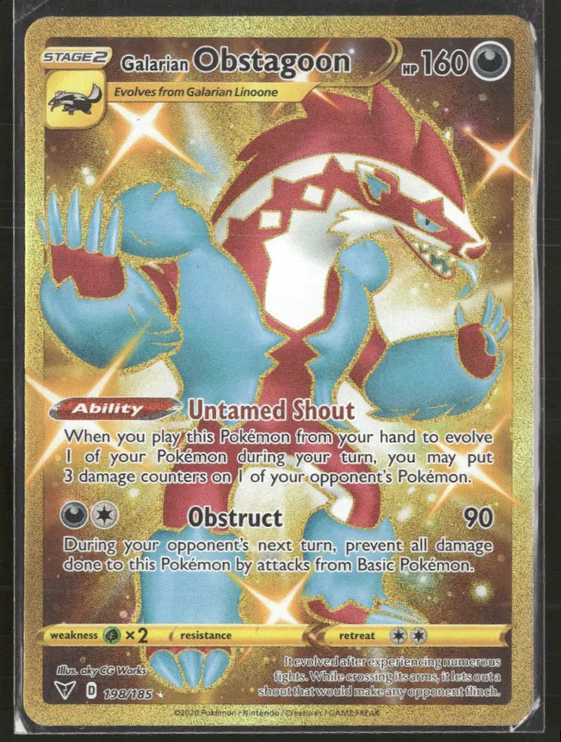 SWSH04: Vivid Voltage Galarian Obstagoon (Secret) #198/185