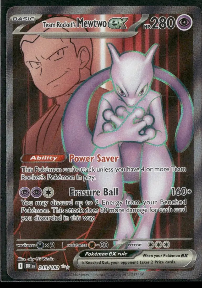 SV10: Destined Rivals Team Rocket's Mewtwo ex #213/182