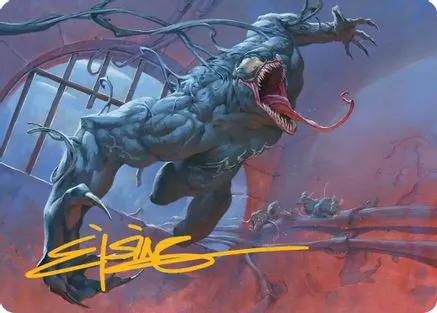 Venom, Evil Unleashed Art Card (Gold-Stamped Signature) (AASPM-012) - Art Series: Marvel's Spider-Man