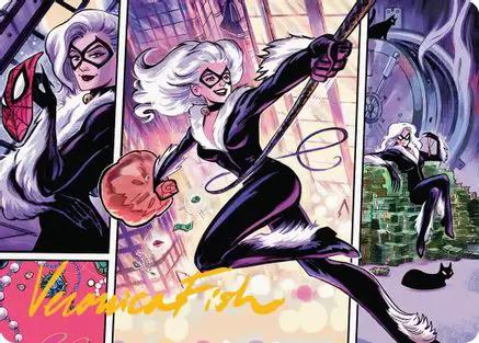 Black Cat, Cunning Thief Art Card (Gold-Stamped Signature) (AASPM-044) - Art Series: Marvel's Spider-Man