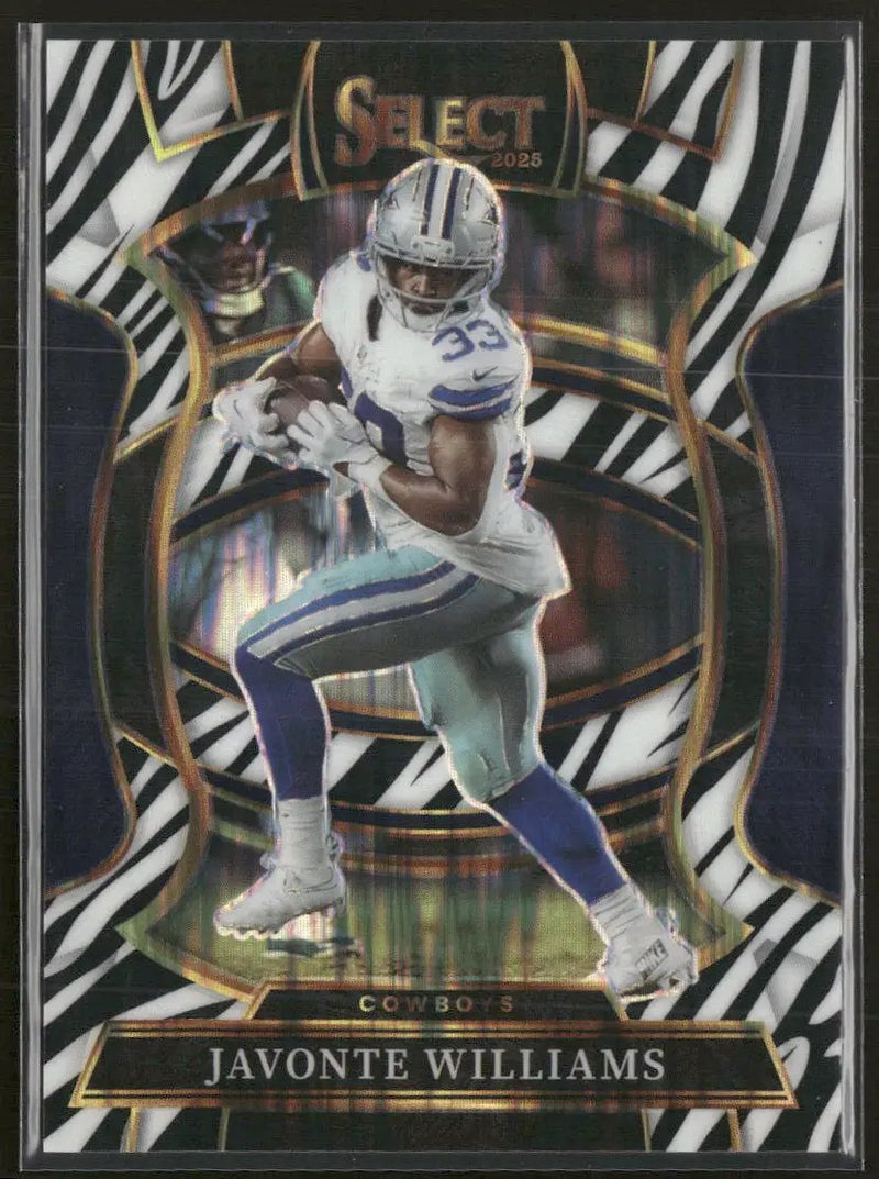 2025 Panini Select Zebra Prizm Shock Jevonte Williams #97