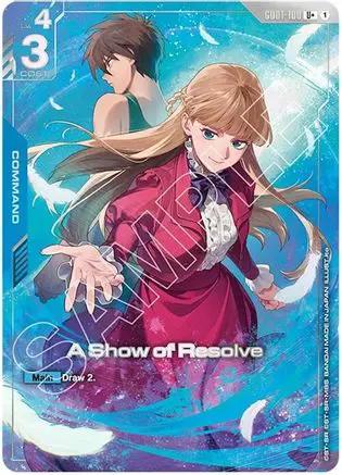 A Show of Resolve (U+) (PB01) (GD01-100) - Gundam Promotional Cards Holofoil