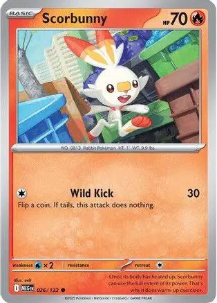 Scorbunny 026 - ME01 Mega Evolution Reverse Holofoil