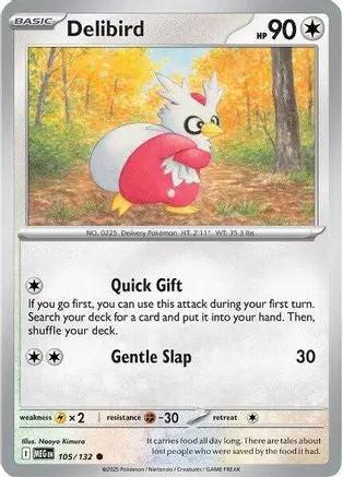 Delibird 105/132 - ME01 Mega Evolution Reverse Holofoil