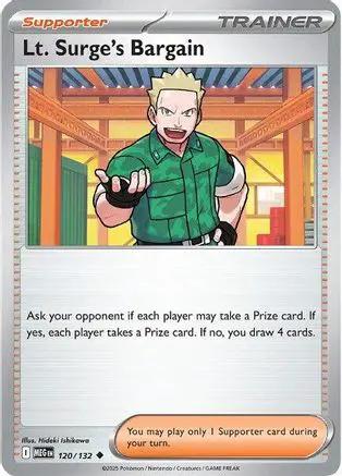 Lt. Surge's Bargain 120/132 - ME01 Mega Evolution Reverse Holofoil