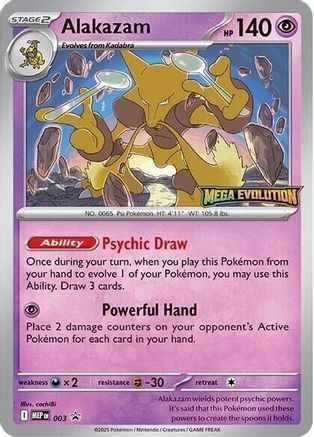 Alakazam 003/null - ME Mega Evolution Promo Holofoil