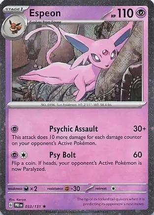 Espeon (Cosmos Holo) 033/131 - Miscellaneous Cards & Products Holofoil