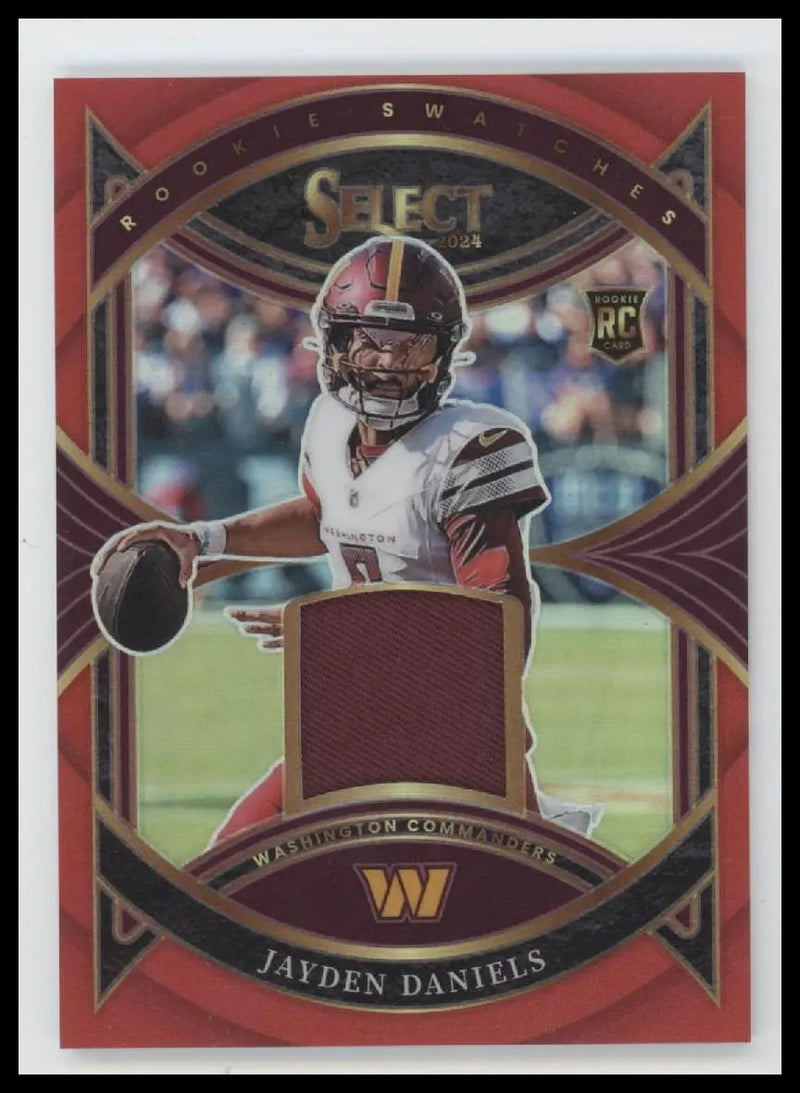 2024 Panini Select Rookie Swatches Red Prizm Jayden Daniels #RS-JDS