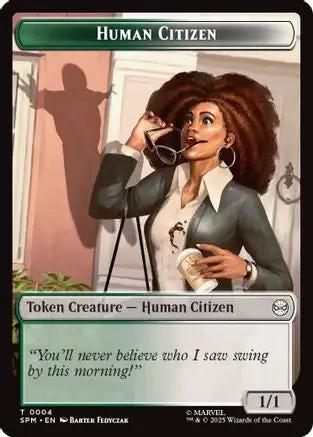 Human Citizen // Treasure Double-Sided Token (SPM-4 // 7) - Marvel's Spider-Man Foil