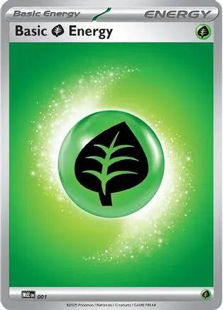 Basic Grass Energy 001 - MEE Mega Evolution Energies Reverse Holofoil