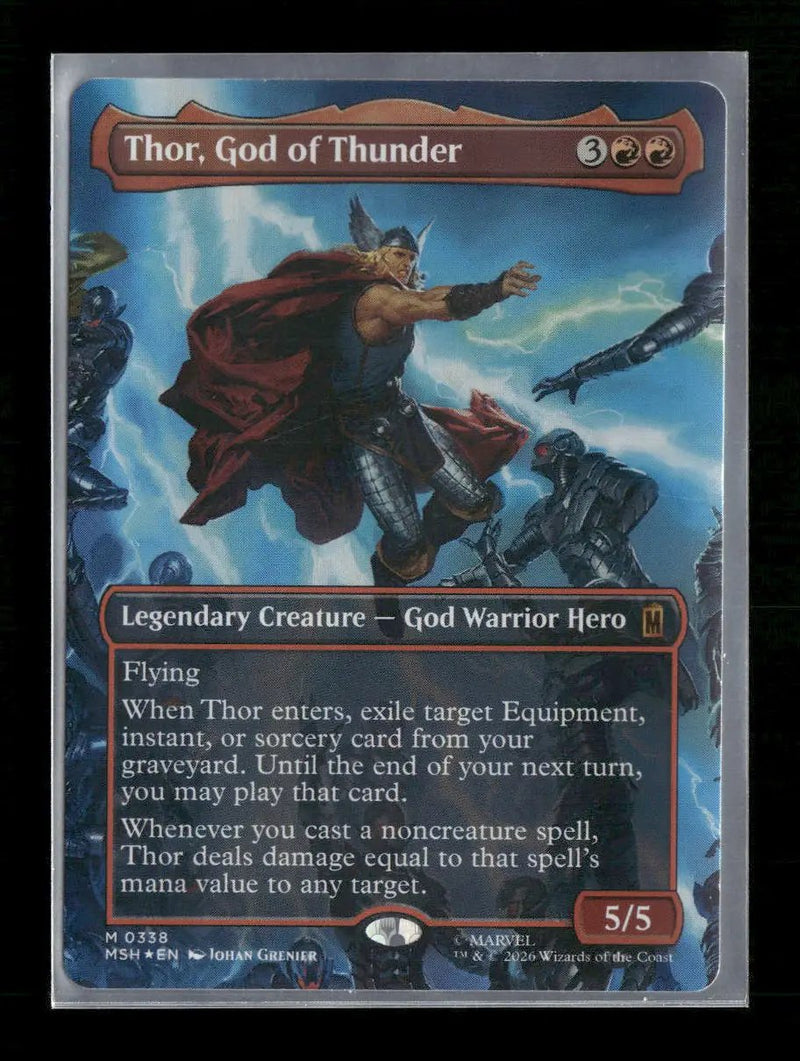 Marvel Super Heroes Thor, God of Thunder (Borderless) (0338) Foil #338