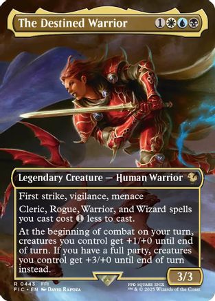 The Destined Warrior (Borderless) (FIC-443) - Commander: FINAL FANTASY