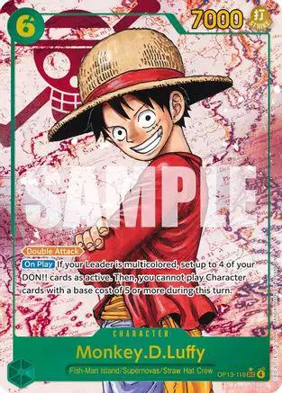 Monkey.D.Luffy (118) (Parallel) (OP13-118) - Carrying On His Will Foil