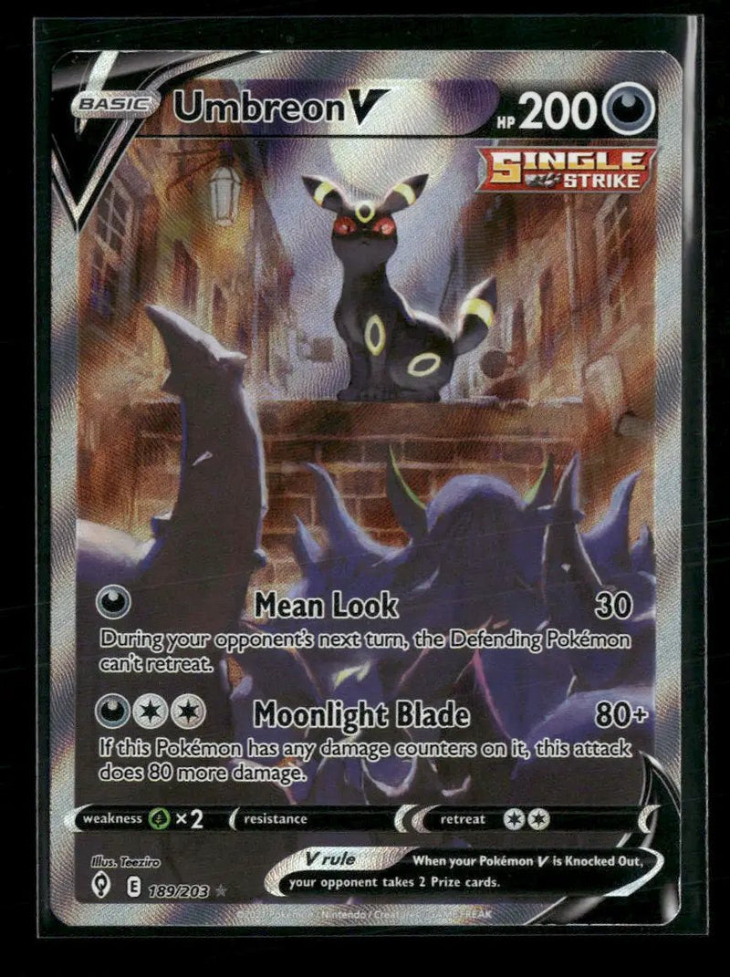 SWSH07: Evolving Skies Umbreon V (Alternate Full Art) #189/203