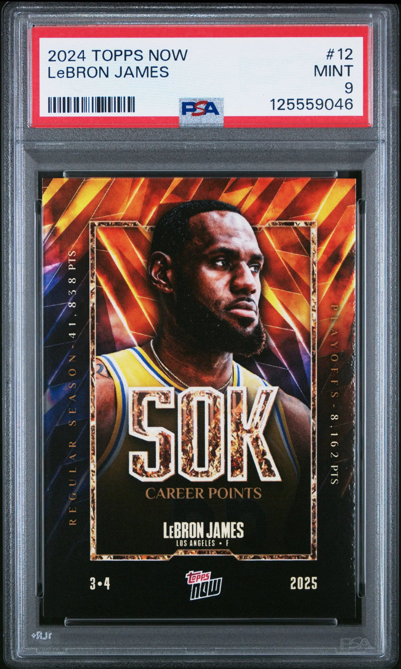 2024 Topps Now Lebron James 9 PSA #12