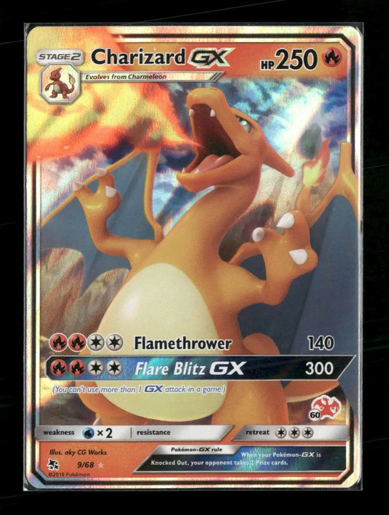 Charizard GX - 9/68 (#60 Charizard Stamped) - Battle Academy (BTA)