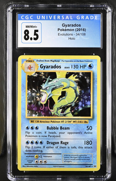 2016 Evolutions Gyarados 8.5 CGC #34/108