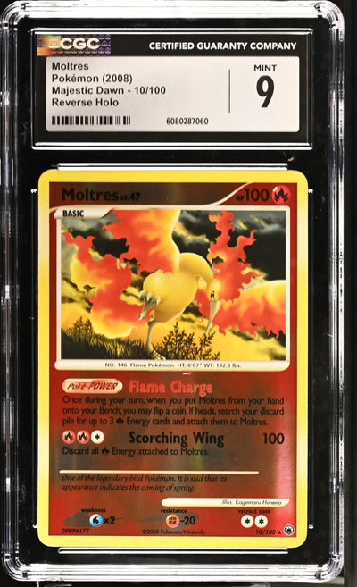 2008 Majestic Dawn Moltres 9 CGC #10/100