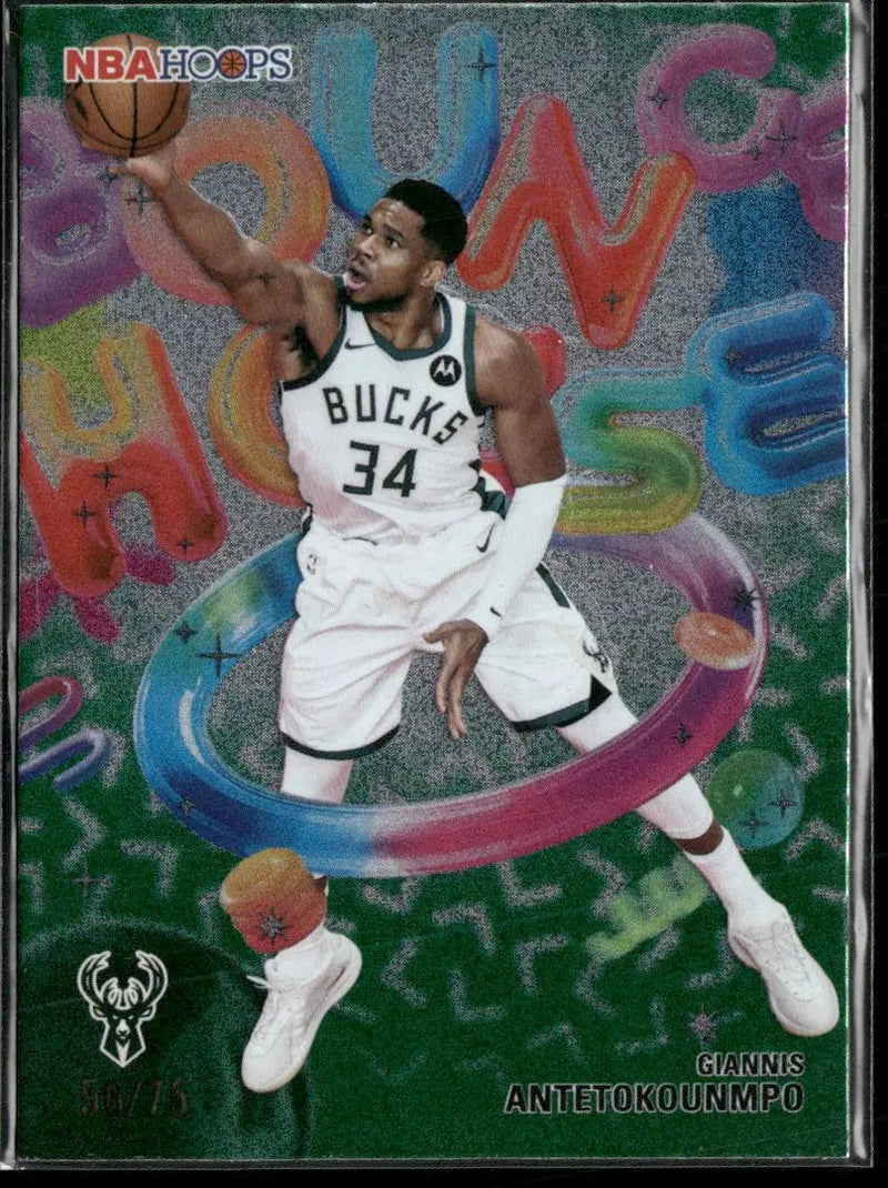 2025-26 Hoops Bounce House #/75 Giannis Antetokounmpo #BH-5