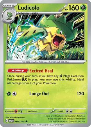 Ludicolo 007/094 - ME02 Phantasmal Flames Reverse Holofoil