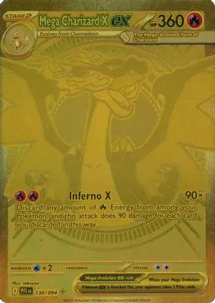 Mega Charizard X ex 130/094 - ME02 Phantasmal Flames Holofoil