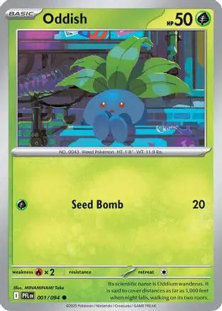 Oddish 001 - ME02 Phantasmal Flames Reverse Holofoil