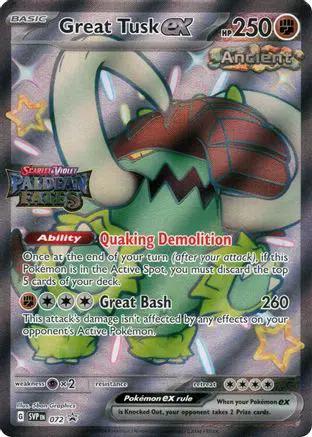Great Tusk ex (Paldean Fates Stamped) 072 - Miscellaneous Cards & Products Holofoil