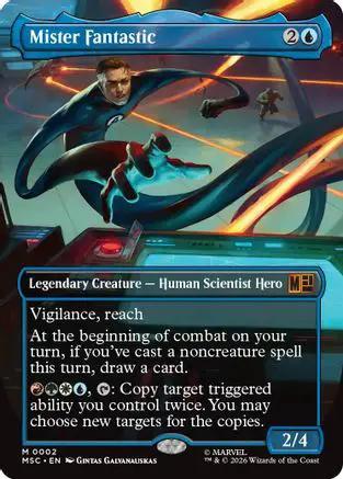 Mister Fantastic (Borderless) (MSC-002) - Commander: Marvel Super Heroes Foil
