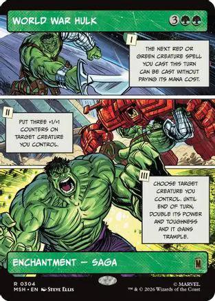 World War Hulk (Borderless) (MSH-304) - Marvel Super Heroes Foil