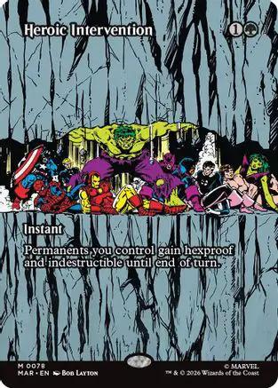 Heroic Intervention (0078) (Borderless) (MAR-078) - Marvel Universe Eternal-Legal