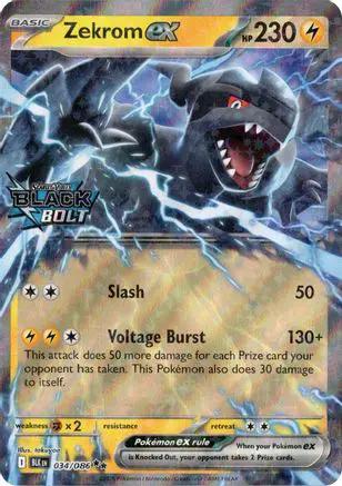 Zekrom ex (Black Bolt Stamped) 034 - Miscellaneous Cards & Products Holofoil