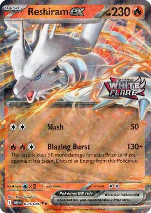 Reshiram ex (White Flare Stamped) 020 - Miscellaneous Cards & Products Holofoil
