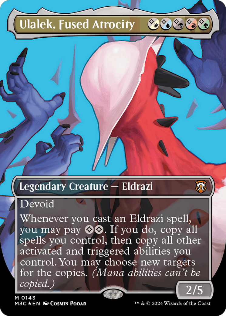 Ulalek, Fused Atrocity (Borderless) (Ripple Foil) (M3C-143) - Modern Horizons 3 Commander (Borderless) Foil