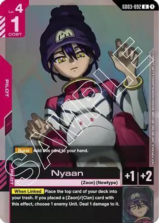 Nyaan (Store Tournament Participant Pack 03) (GD03-092) - Gundam Promotional Cards Holofoil