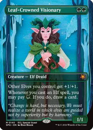 Leaf-Crowned Visionary (Borderless) (SPG-140) - Special Guests Foil