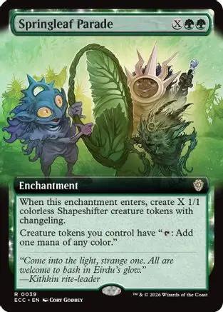 Springleaf Parade (Extended Art) (ECC-039) - Commander: Lorwyn Eclipsed Foil