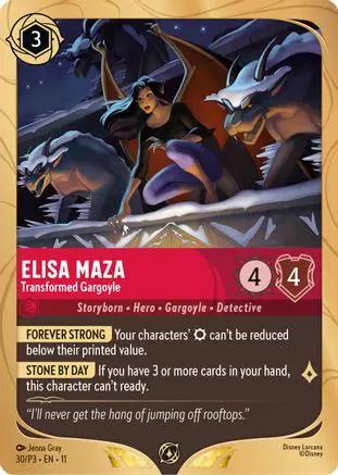 Elisa Maza - Transformed Gargoyle (30) - Disney Lorcana Promo Cards Holofoil