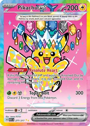 Pikachu ex 277/217 - ME Ascended Heroes Holofoil