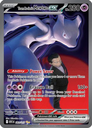 Team Rocket's Mewtwo ex 281/217 - ME Ascended Heroes Holofoil