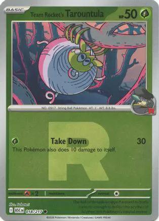 Team Rocket's Tarountula (Team Rocket) 018 - ME Ascended Heroes Reverse Holofoil