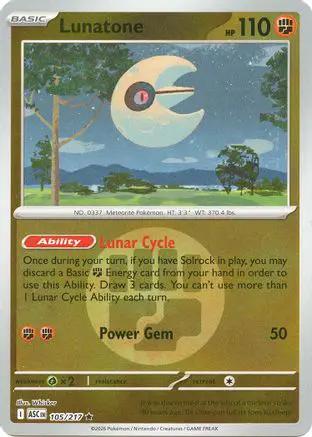 Lunatone (Energy Symbol Pattern) 105 - ME Ascended Heroes Reverse Holofoil