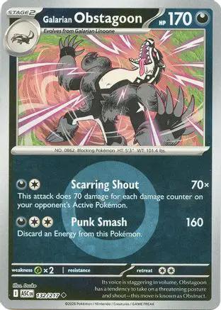 Galarian Obstagoon (Energy Symbol Pattern) 132/217 - ME Ascended Heroes Reverse Holofoil