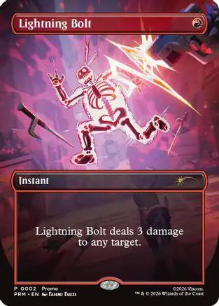 Lightning Bolt (Borderless) (UMP-002) - Unique and Miscellaneous Promos Foil